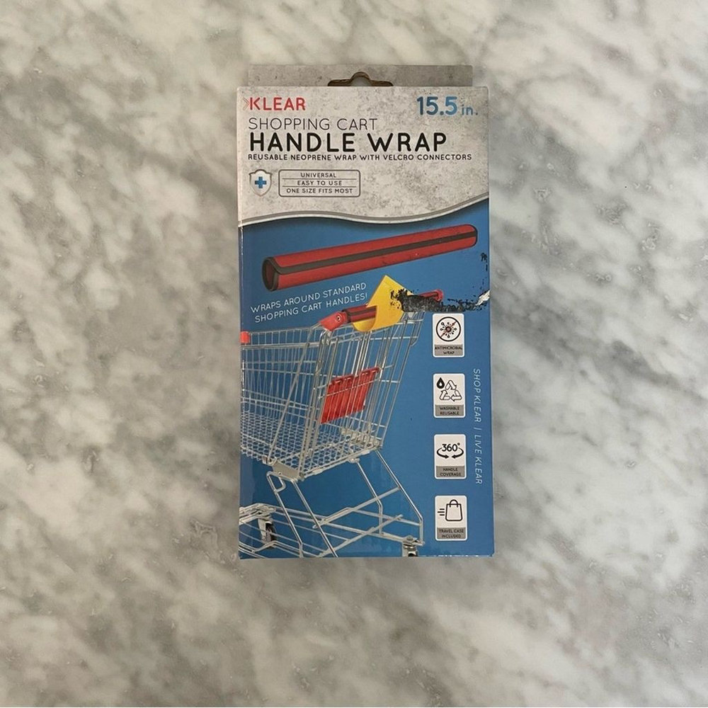 Klear Shopping Cart Handle Wrap Red Reusable Guard Cover New - Picture 2 of 6